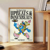 space Upbeats Downbeats Keep Spinnin Groovy poster vibrant blend yellow blue wall art unique gift eye print rhythm color room A4 cm A0 sizes