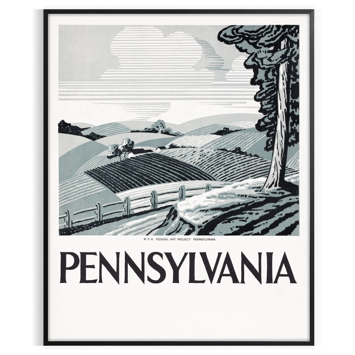 Impression d’affiche de voyage aux États-Unis en Pennsylvanie 