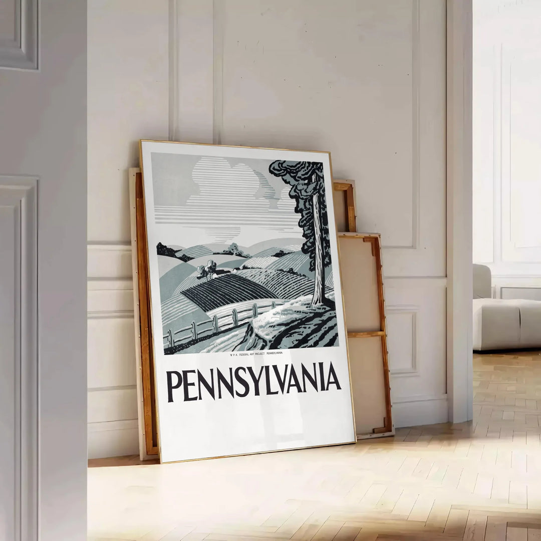 Us Pennsylvania Travel Poster Print Travel Poster High Quality Frame Premium Print Home Decor Color