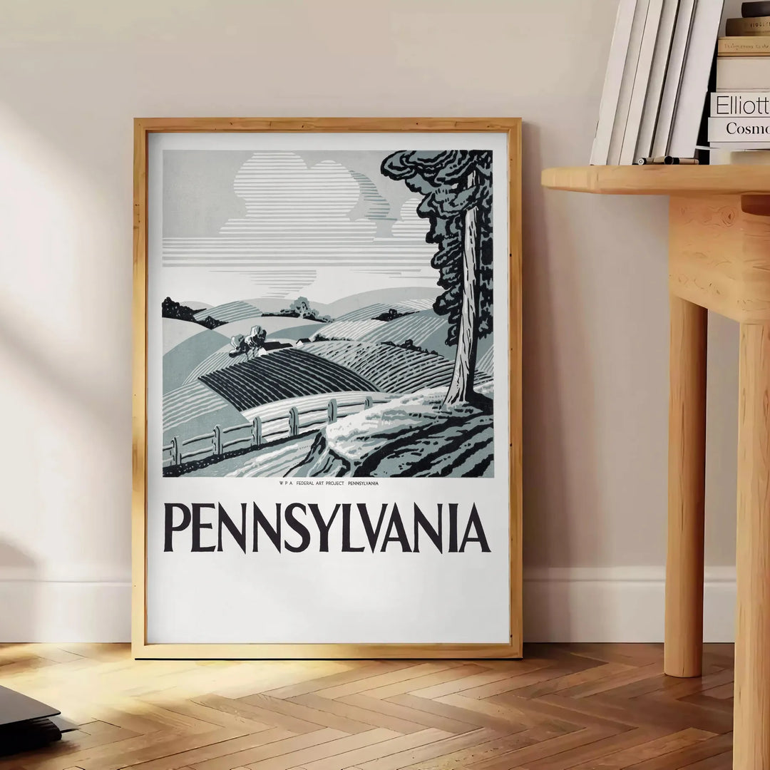 Us Pennsylvania Travel Poster Print Travel Poster High Quality Frame Premium Print Home Decor Color