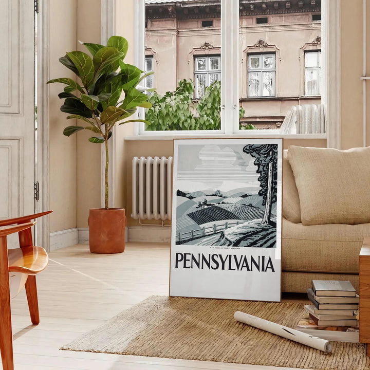 Us Pennsylvania Travel Poster Print Travel Poster High Quality Frame Premium Print Home Decor Color