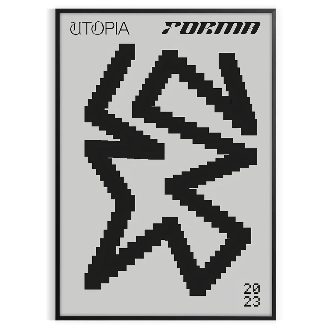 Utopia Modern Art 1 Travel Poster High Quality Frame Premium Print Home Decor Color