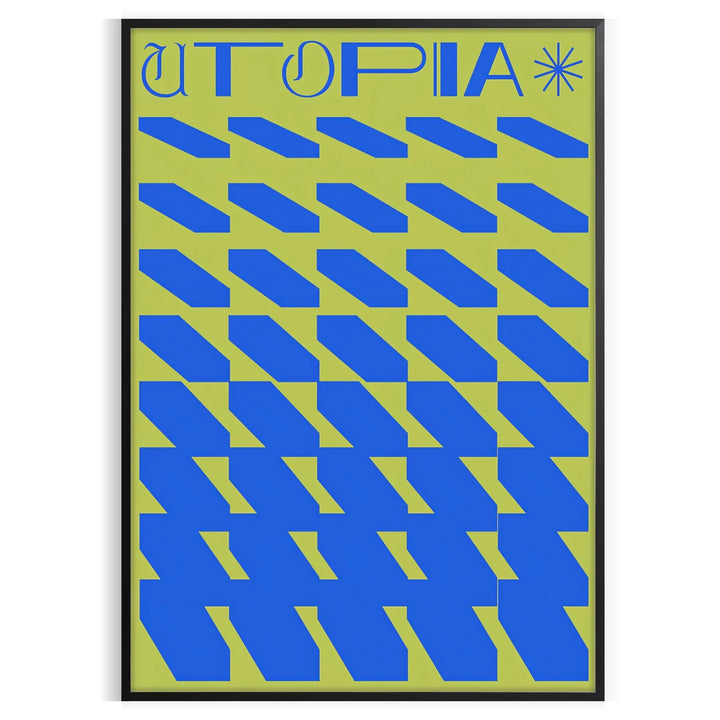 Utopia Modern Art Travel Poster High Quality Frame Premium Print Home Decor Color