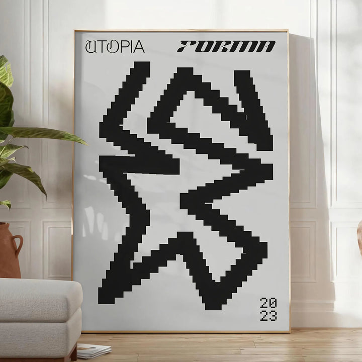 Utopia Modern Art 1 Travel Poster High Quality Frame Premium Print Home Decor Color