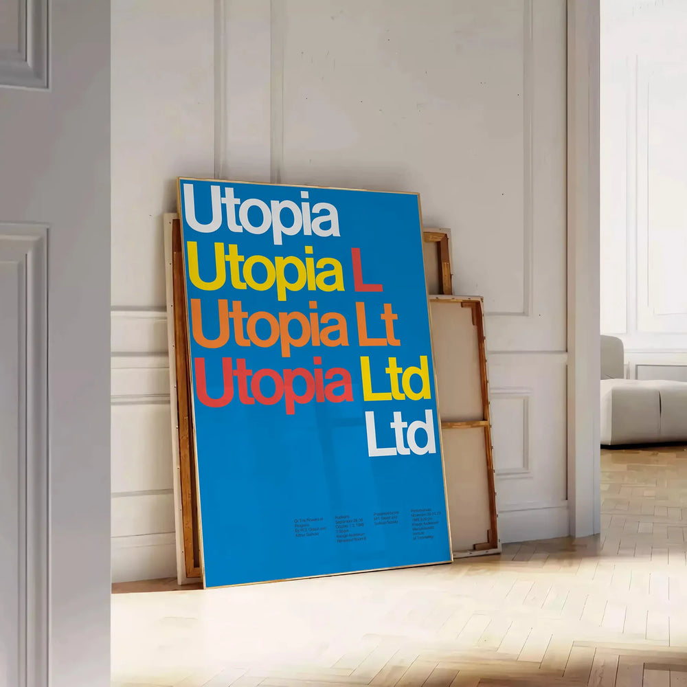 Utopia Modern Art Wall Travel Poster High Quality Frame Premium Print Home Decor Color