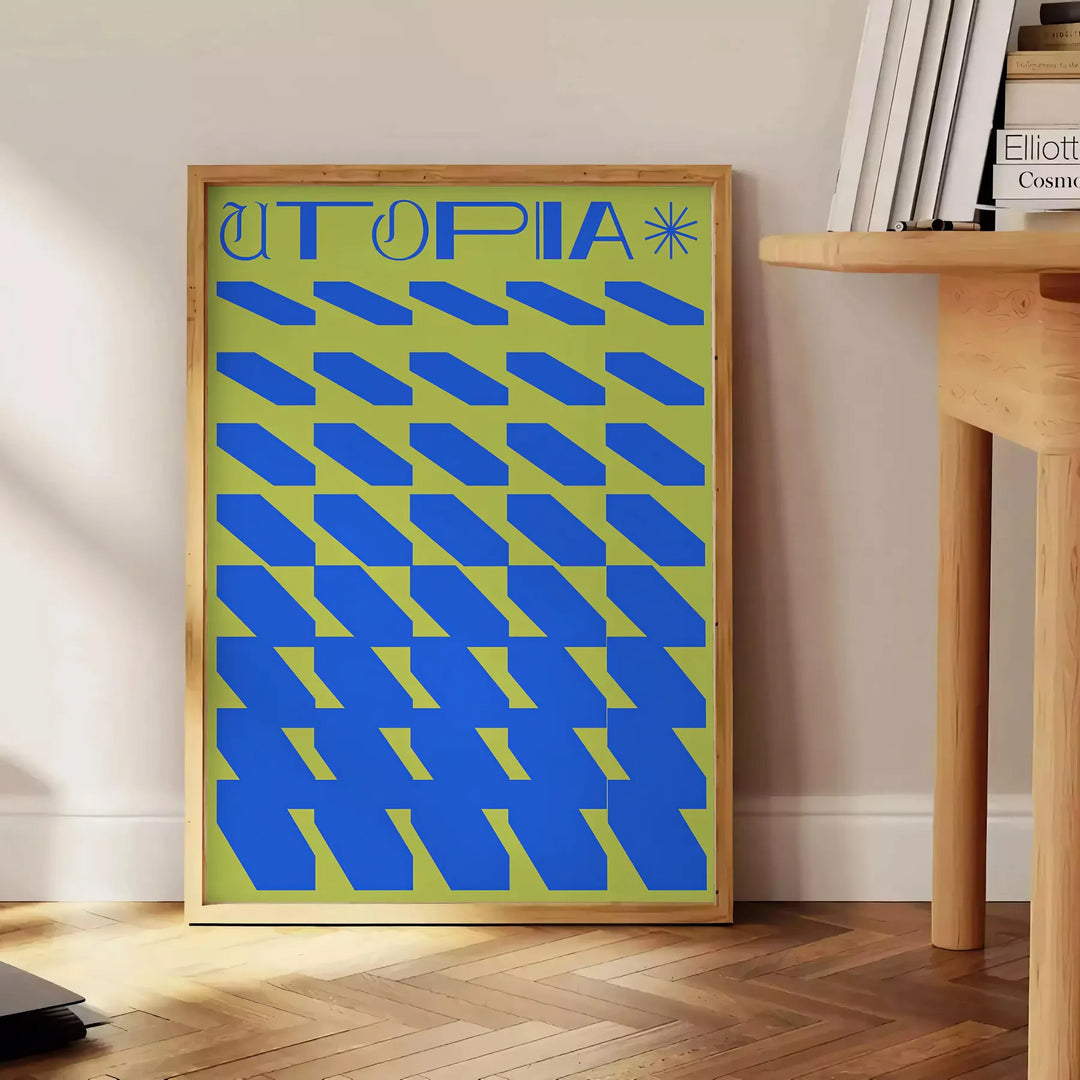 Utopia Modern Art Travel Poster High Quality Frame Premium Print Home Decor Color