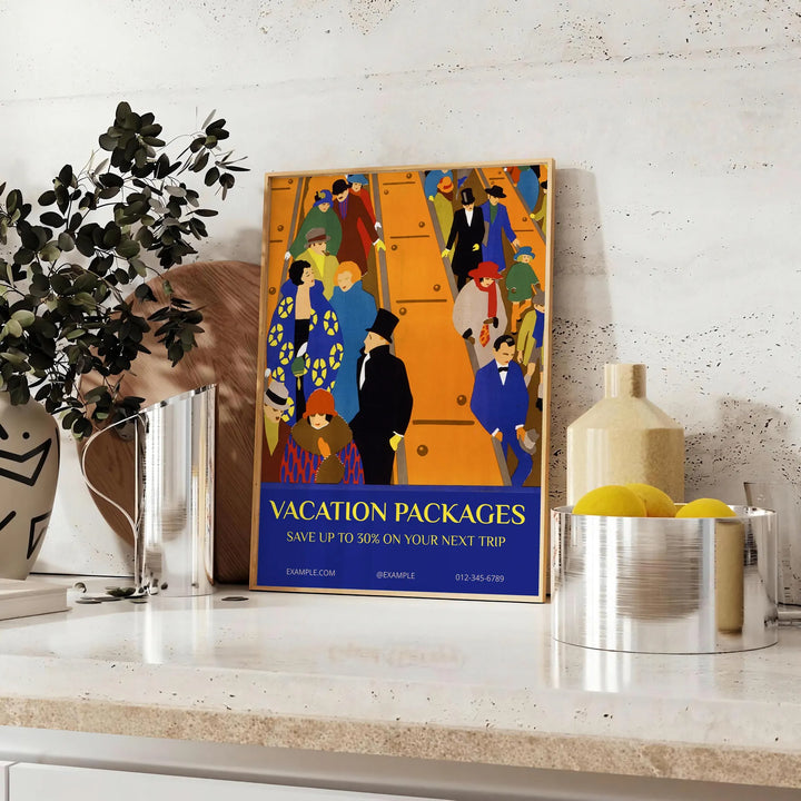 Vactaion Travel Poster Art Print Travel Poster High Quality Frame Premium Print Home Decor Color