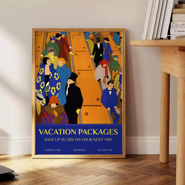 Vactaion Travel Poster Art Print Travel Poster High Quality Frame Premium Print Home Decor Color