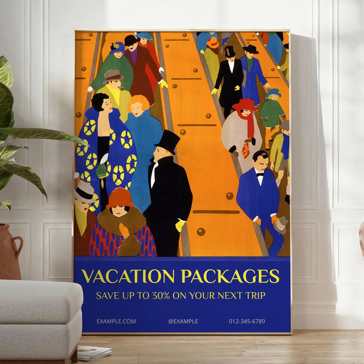 Vactaion Travel Poster Art Print Travel Poster High Quality Frame Premium Print Home Decor Color