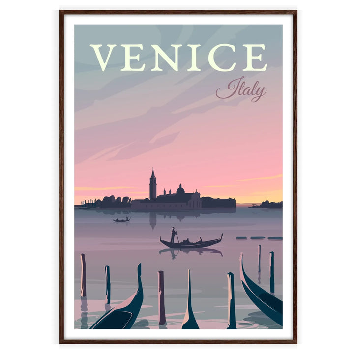 Affiche de voyage imprimée à Venise