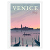 charm Venice vibrant travel poster stunning green blue hues wall exquisite artwork ideal gift enthusiasts multiple sizes A4 cm A0 space today