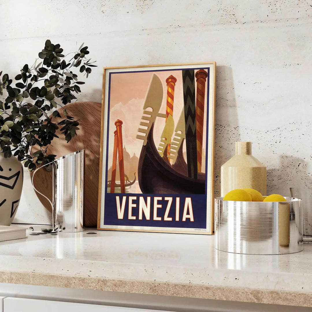 Venice Travel Poster Poster Travel Poster High Quality Frame Premium Print Home Decor Color