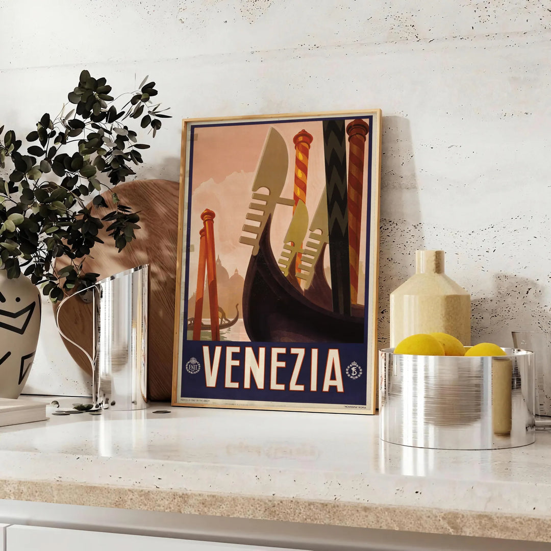 Venice Travel Poster Wall Print Travel Poster High Quality Frame Premium Print Home Decor Color