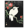 space vintage bird Japanese poster black orange hues wall art thoughtful gift unique print timeless elegance artwork decor