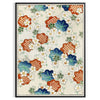 space vintage Japanese poster orange green hues exquisite wall art perfect unique gift addition collection variety sizes A4 cm A0