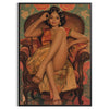 timeless elegance vintage South Asian woman poster rich black green hues wall art thoughtful gift striking artwork touch nostalgia space print ideal decor choice