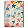 space vintage stars poster captivating blend orange blue hues timeless wall art perfect room unique gift multiple sizes A4 cm A0 decor today stunning artwork