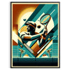Vintage Vintage tennis poster in an Art Deco style for all Grand Slam fans