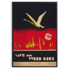 space stunning vintage travel art poster bold black orange hues wall unique gift artwork essence nostalgic journeys print formats available A4 cm A0