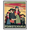 charm Pennsylvania Vintage Art Poster black green hues classic touch room artwork ideal gift space unique wall print