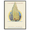 Charme voyage vintage affiche colorée nuances vert orange cadeau unique amateurs rétro découvertes cadre décoration