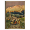 charm Abruzzo Italy vintage travel poster stunning blend black green captivating wall art perfect character room unique gift striking decor piece