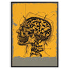 space vintage human head art poster black green wall unique gift print classic charm modern appeal sizes A4 cm A0