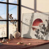 touch timeless elegance space vintage Japanese poster rich brown green hues captivating wall art perfect unique gift stylish print home various sizes A4 cm A0
