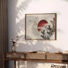 touch timeless elegance space vintage Japanese poster rich brown green hues captivating wall art perfect unique gift stylish print home various sizes A4 cm A0