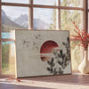 touch timeless elegance space vintage Japanese poster rich brown green hues captivating wall art perfect unique gift stylish print home various sizes A4 cm A0