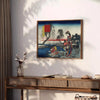 allure vintage Japanese art stunning poster vibrant green orange hues wall unique gift artwork space timeless elegance print décor today