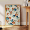 space vintage Japanese poster orange green hues exquisite wall art perfect unique gift addition collection variety sizes A4 cm A0