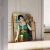 élégance Japon vintage affiche nuances marron vert amateurs art japonais un excellent cadeau occasions disponible version libre
