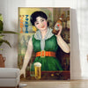 élégance Japon vintage affiche nuances marron vert amateurs art japonais un excellent cadeau occasions disponible version libre