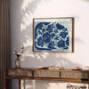Affiche vintage Japon nuances bleu gris décoration un superbe cadeau disponible A4 cm 50x70 60x80 A0