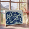 Affiche vintage Japon nuances bleu gris décoration un superbe cadeau disponible A4 cm 50x70 60x80 A0