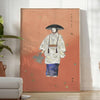 space elegance Vintage Japanese Poster captivating blue green hues stunning wall art perfect touch timeless charm unique gift home decor frameless options