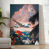 space fly vintage retro poster timeless charm gray green hues wall artwork ideal gift touch nostalgia decor sizes A4 20×28 A0