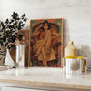 timeless elegance vintage South Asian woman poster rich black green hues wall art thoughtful gift striking artwork touch nostalgia space print ideal decor choice