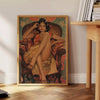 timeless elegance vintage South Asian woman poster rich black green hues wall art thoughtful gift striking artwork touch nostalgia space print ideal decor choice