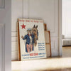vintage charm Uncle Sam art poster orange gray hues unique wall memorable gift artwork classic Americana sizes A4 cm A0 decor today