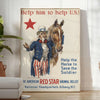 vintage charm Uncle Sam art poster orange gray hues unique wall memorable gift artwork classic Americana sizes A4 cm A0 decor today