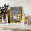 art voyage vintage affiche captivante teintes vertes bleues intérieur cadeau formats A4 cm A0