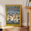 art voyage vintage affiche captivante teintes vertes bleues intérieur cadeau formats A4 cm A0
