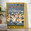 art voyage vintage affiche captivante teintes vertes bleues intérieur cadeau formats A4 cm A0