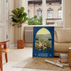 charm yesteryears vintage travel art poster lush greens tranquil blues wall unique gift captivating artwork nostalgia style space frame ready walls