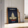 charm Washington American Airlines vintage poster black green tones wall art thoughtful gift eye print piece history unframed retro touch space
