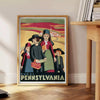 charm Pennsylvania Vintage Art Poster black green hues classic touch room artwork ideal gift space unique wall print