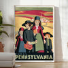 charm Pennsylvania Vintage Art Poster black green hues classic touch room artwork ideal gift space unique wall print