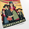 charm Pennsylvania Vintage Art Poster black green hues classic touch room artwork ideal gift space unique wall print